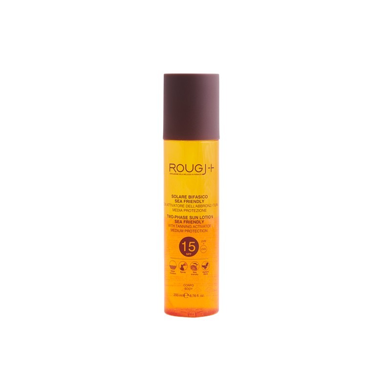 Rougj Solare Bifasico SPF 15 con Attivatore dell'Abbronzatura 200 ml