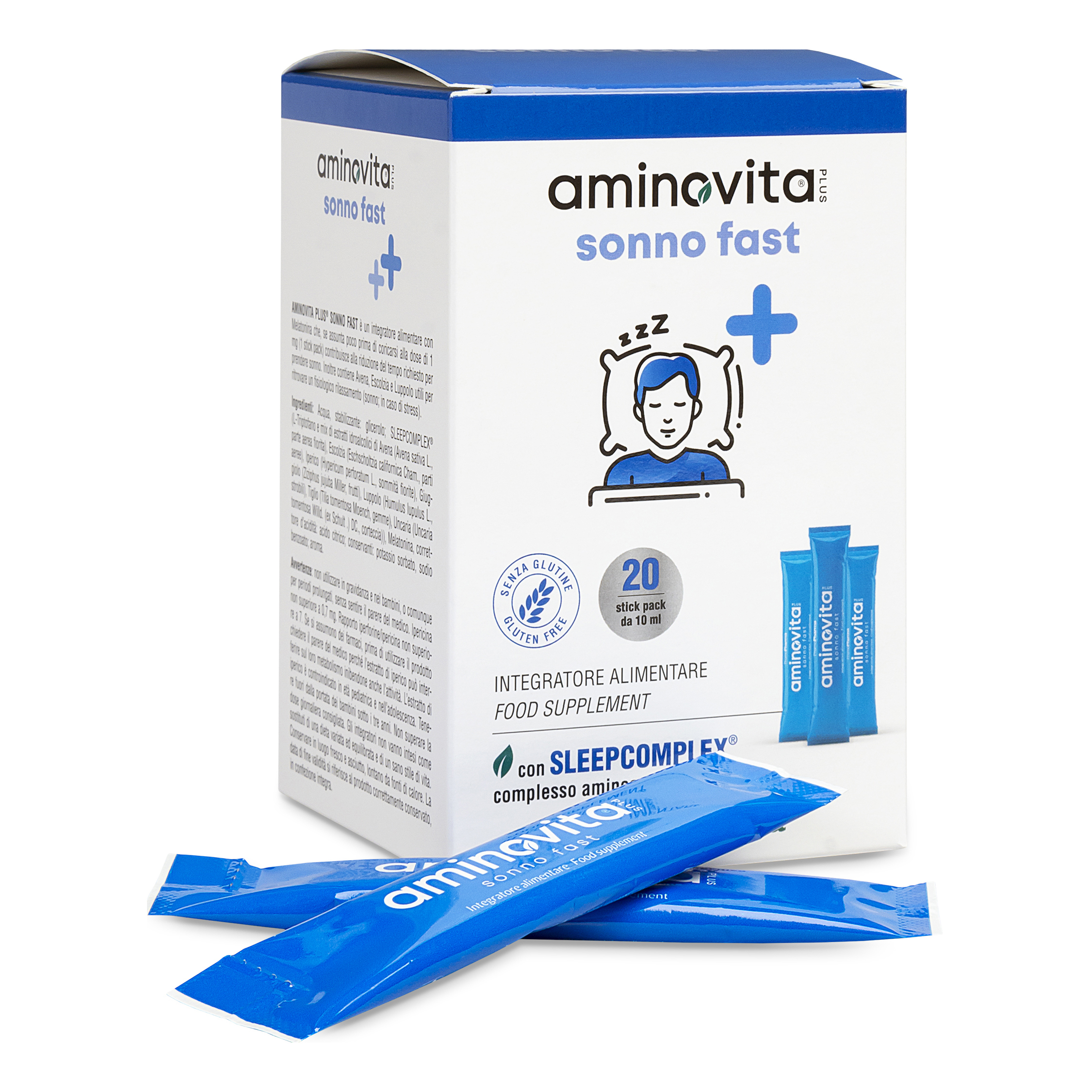 Aminovita Plus Sonno Fast 20 Stick - Integratore per Addormentamento