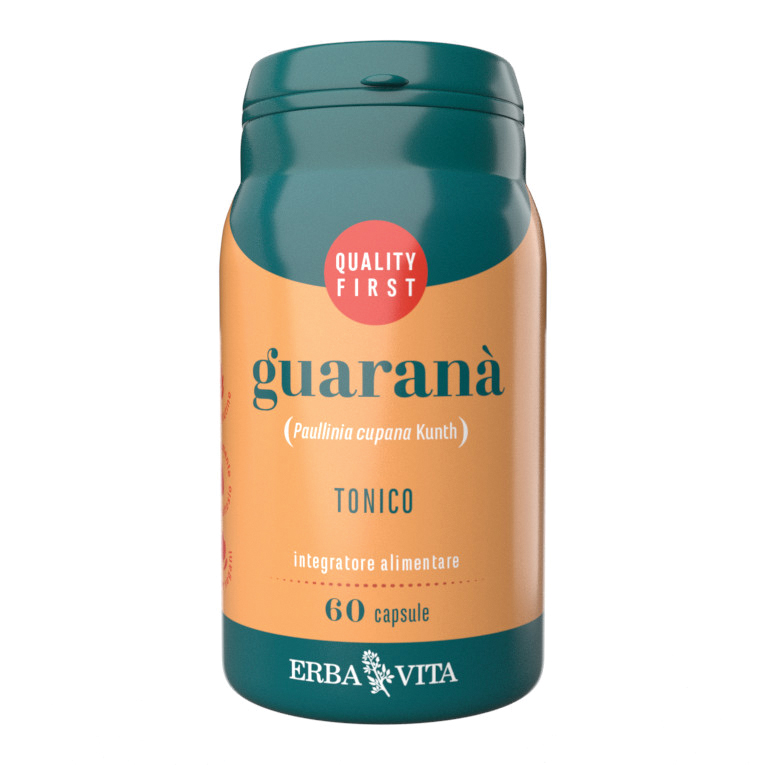 Guaranà Erba Vita 550 mg 60 Capsule - Integratore di Guaranà
