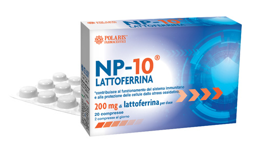 NP-10 Lattoferrina 200 mg 20 Compresse - Integratore di Lattoferrina e Vitamine