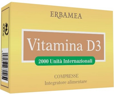 Vitamina D3 Erbamea 90 Compresse - Integratore per Ossa e Denti