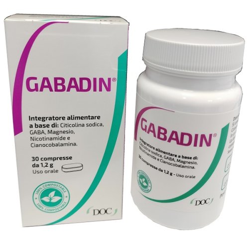 Gabadin 30 Compresse - Integratore di Gaba e Citicolina per Sistema Nervoso