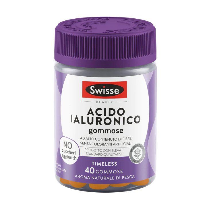 Acido Ialuronico Swisse - 40 Gommose per Benessere della Pelle
