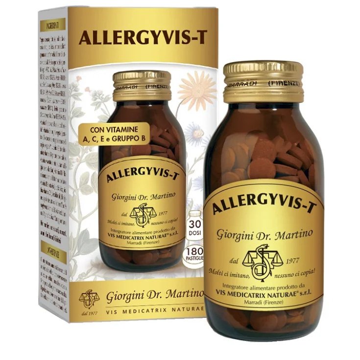 Allergyvis-T Dr. Giorgini 180 Pastiglie - Integratore per Gola e Vie Respiratorie