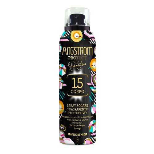 Angstrom Spray Solare Trasparente SPF15 Spray Solare Corpo Resistente All'acqua Edizione Giulia Salemi 150 Ml