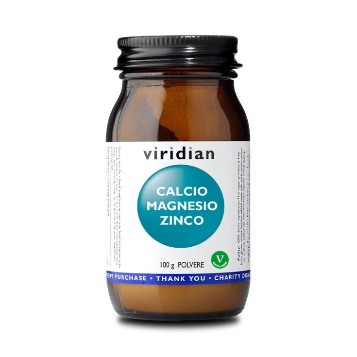 Viridian Calcio Magnesio Zinco 100 Grammi - Sali Minerali in Polvere