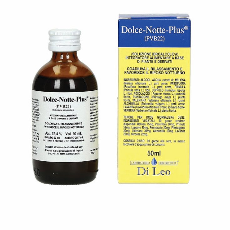 Dolce-Notte-Plus PVB 22 50 ml - Integratore per Riposo Notturno