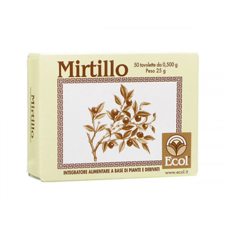 Ecol Mirtillo 25 Tavolette - Integratore per la Diarrea