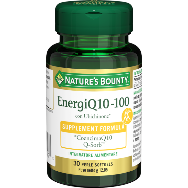 EnergiQ10-100 Nature's Bounty 30 Perle - Coenzima Q10 per Muscoli e Cuore