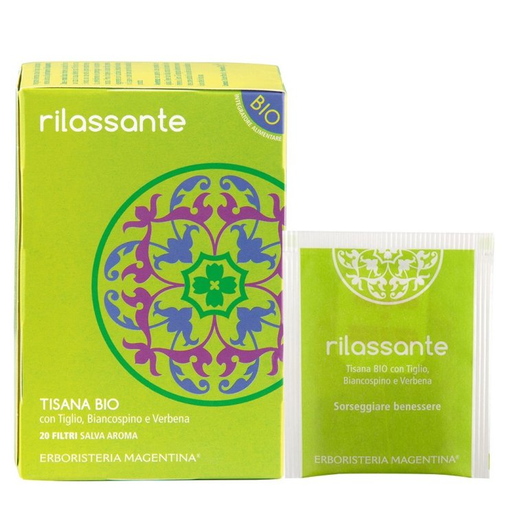 Erboristeria Magentina® Rilassante Tisana BIO Con Tiglio, Biancospino E Verbena 20 Filtri