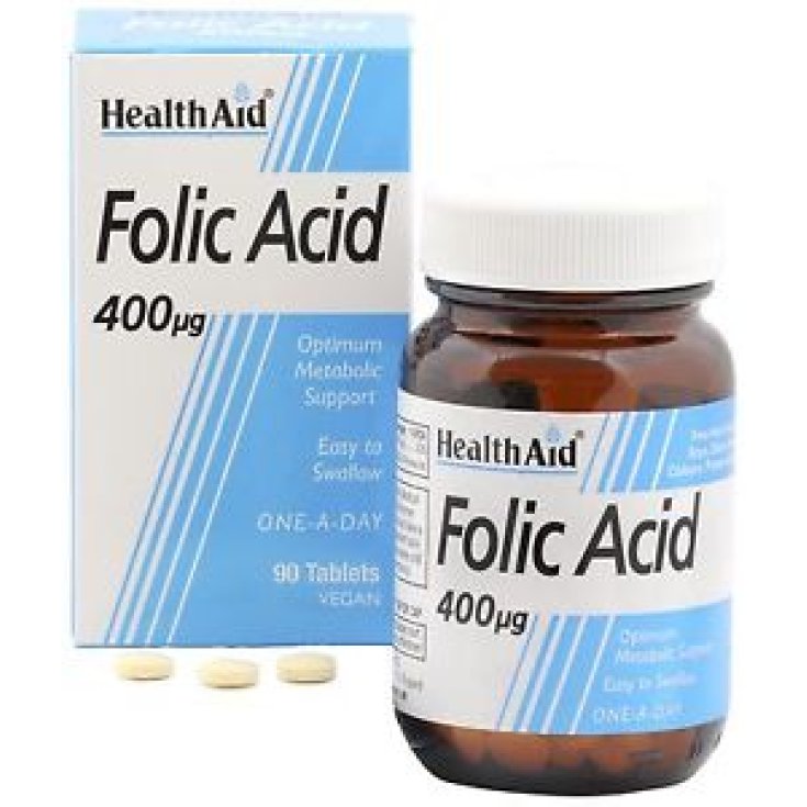 Folic Acid Health Aid 400 mcg 90 Comprese - Integratore di Acido Folico