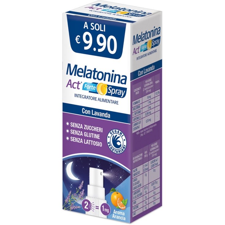 Melatonina Act Forte Spray 15 ml - Spray per Dormire Meglio la Notte