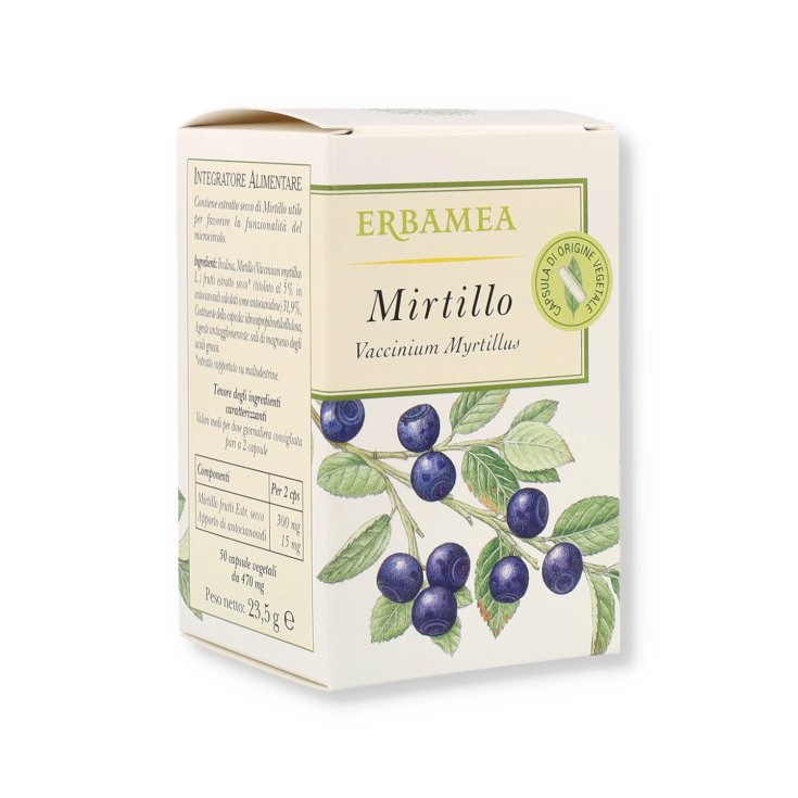 Mirtillo 50 Capsule Erbamea - Mirtillo per il Microcircolo