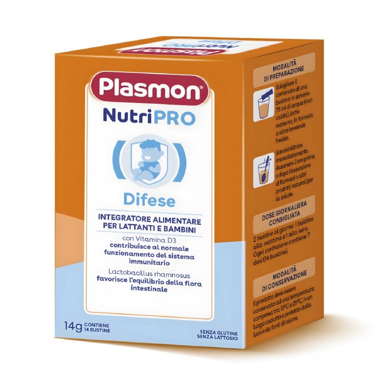 NutriPRO Difese Plasmon 14 Bustine - Fermenti Lattici per Difese Immunitarie
