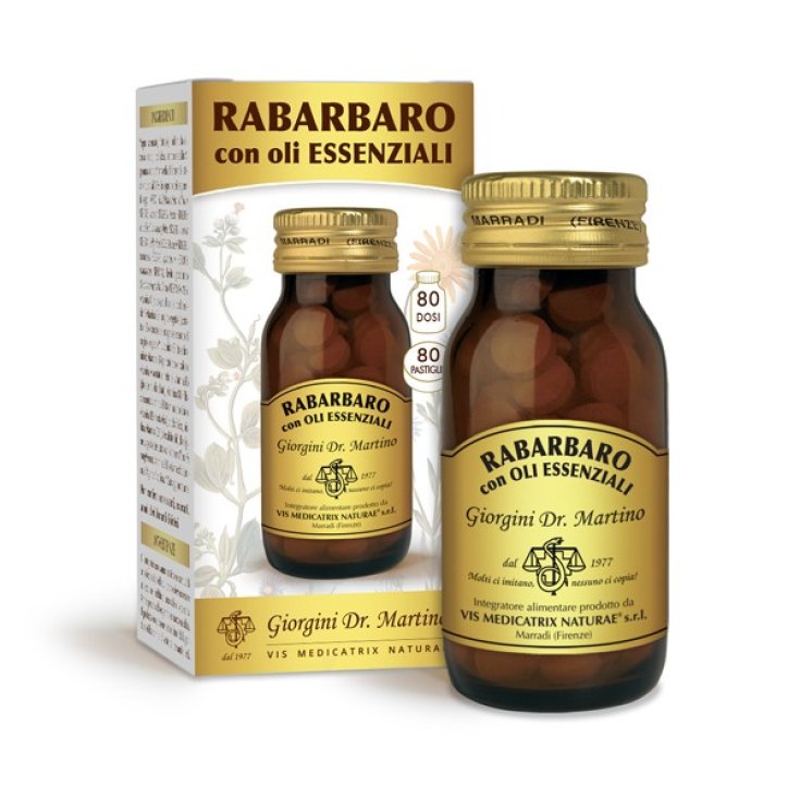 Rabarbaro Dr. Giorgini 80 Pastiglie - Integratore per Funzione Digestiva