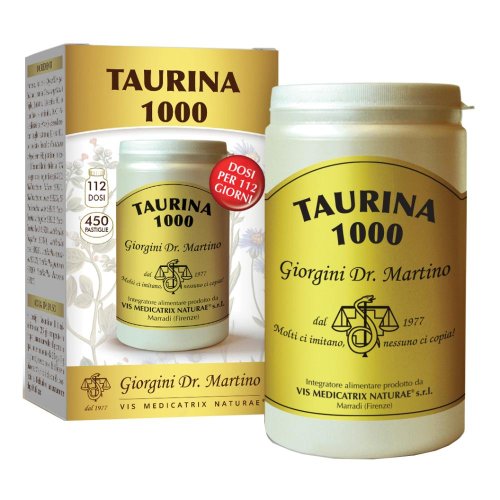 Taurina 1000 Dr. Giorgini 450 Pastiglie - Taurina per Sintesi degli Acidi Biliari