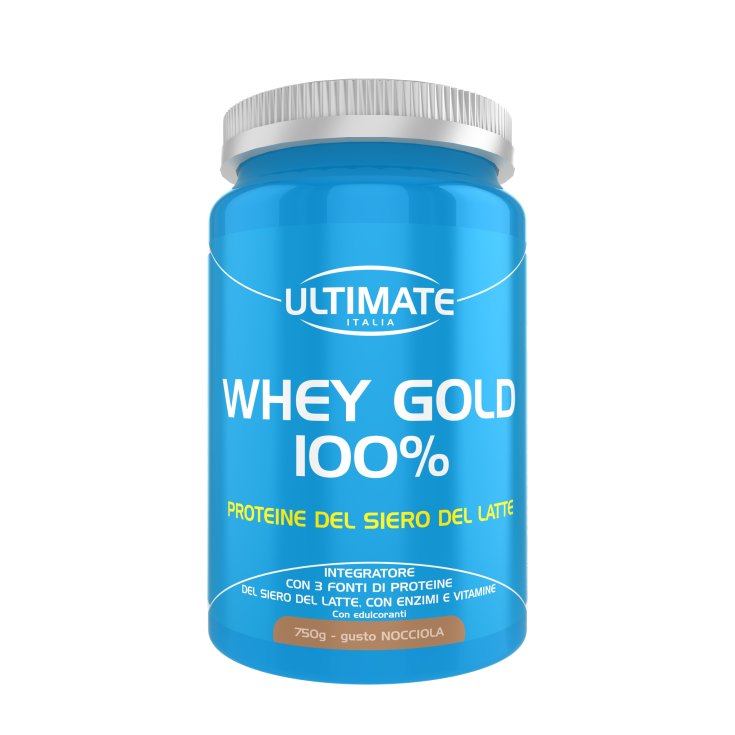 Whey Gold 100% Nocciola 750 Grammi - Proteine + Enzimi Digestivi