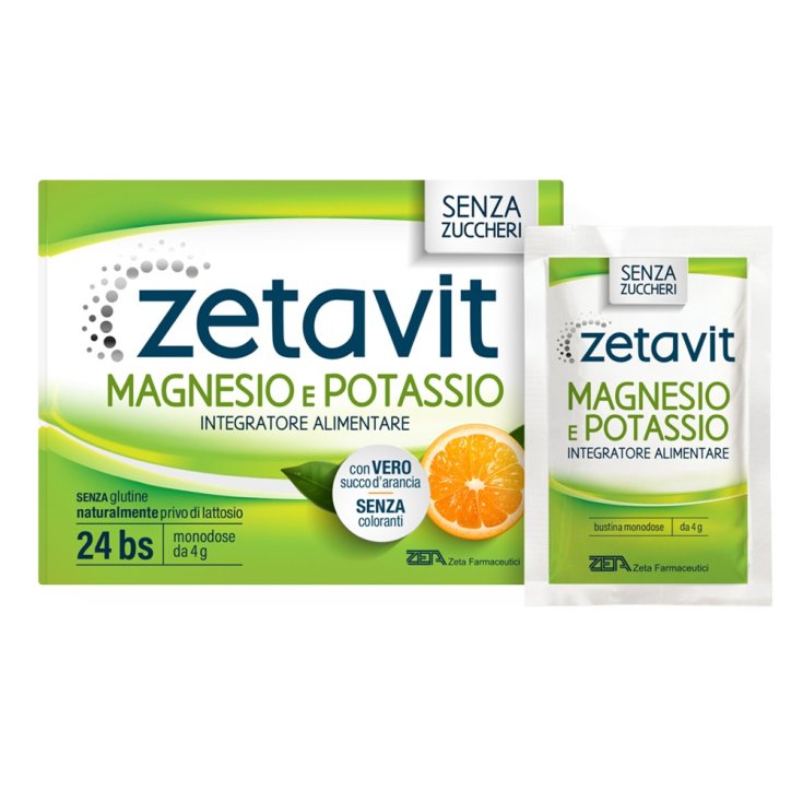 Zetavit Magnesio e Potassio Senza Zucchero 24 Bustine