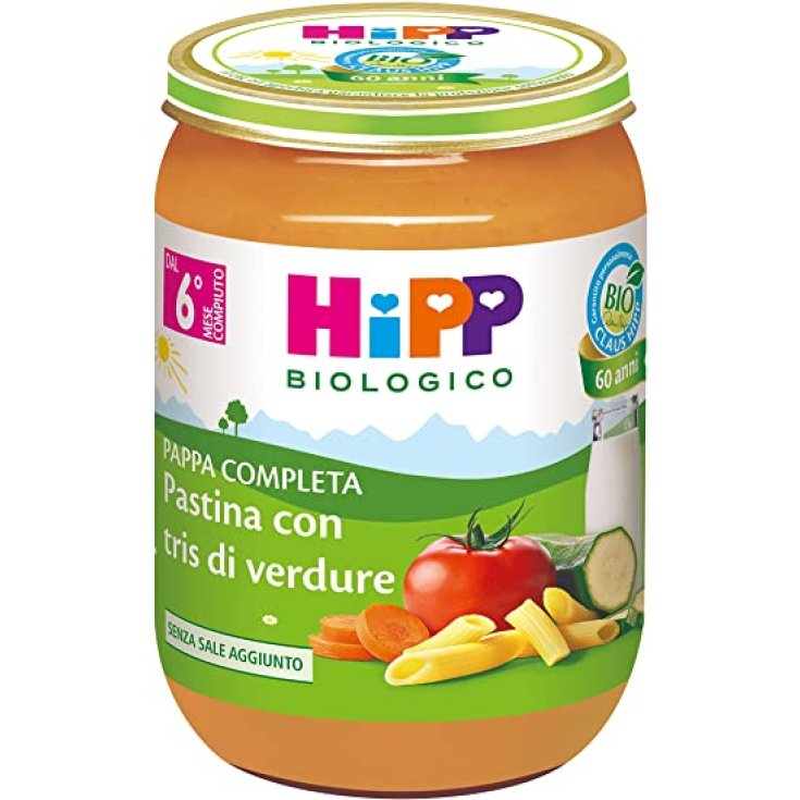 Pappa Completa Pastina Con Tris Di Verdure HiPP Biologico 190g