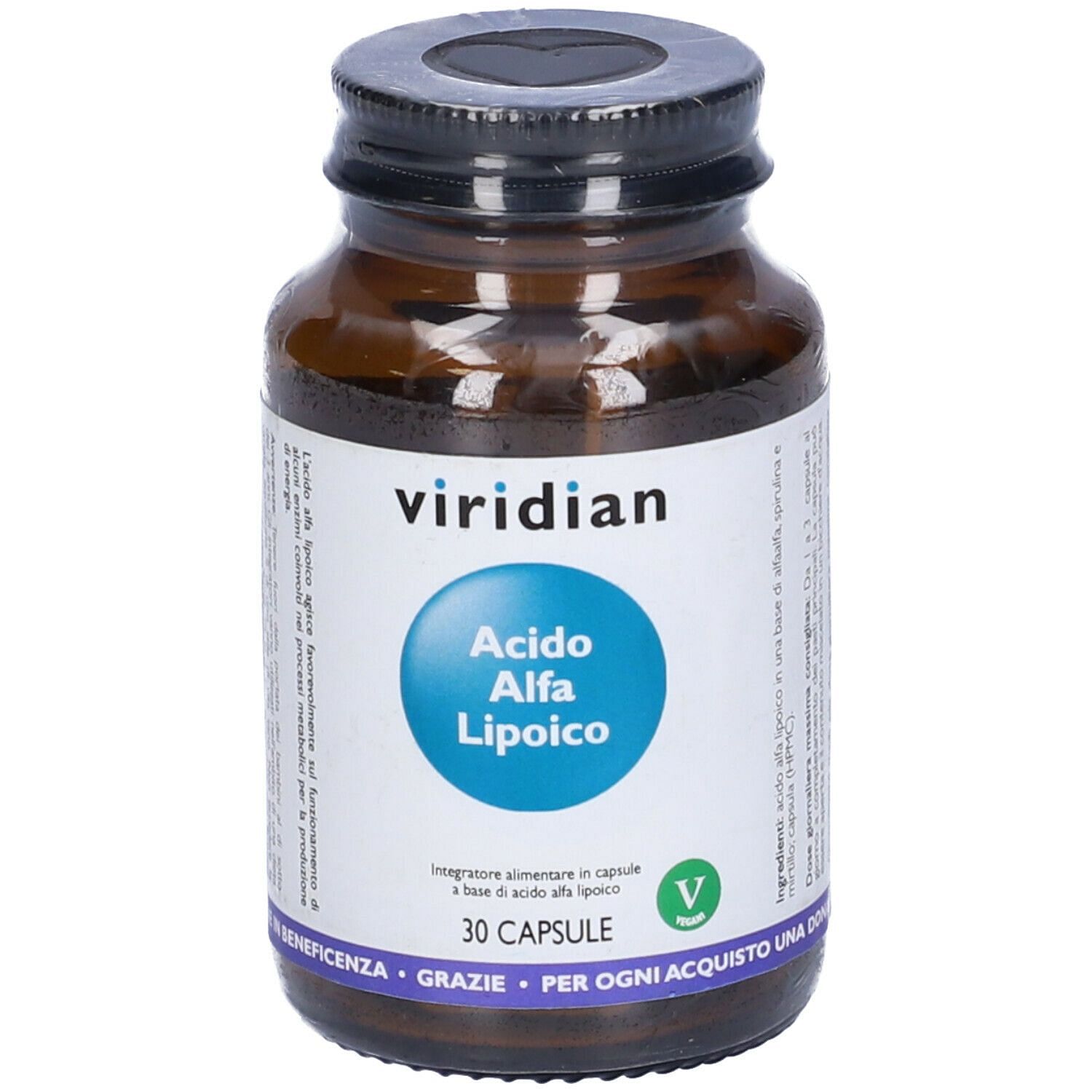 Acido Alfa Lipoico Viridian 30 Capsule Vegetali