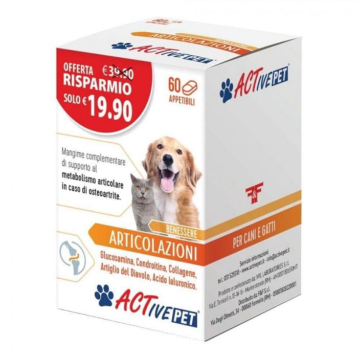 Active Pet Articolazioni - 60 Compresse Appetibili per Cani