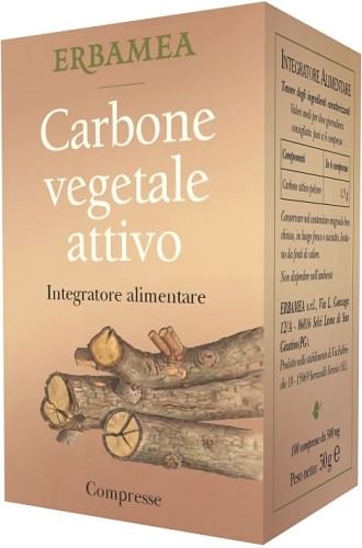 Carbone Vegetale Attivo Erbamea 100 Capsule