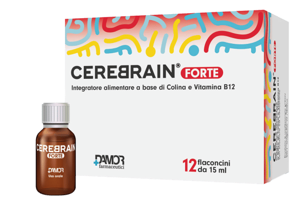 Cerebrain Forte 12 Flaconcini - Integratore di Colina e Vitamina B12