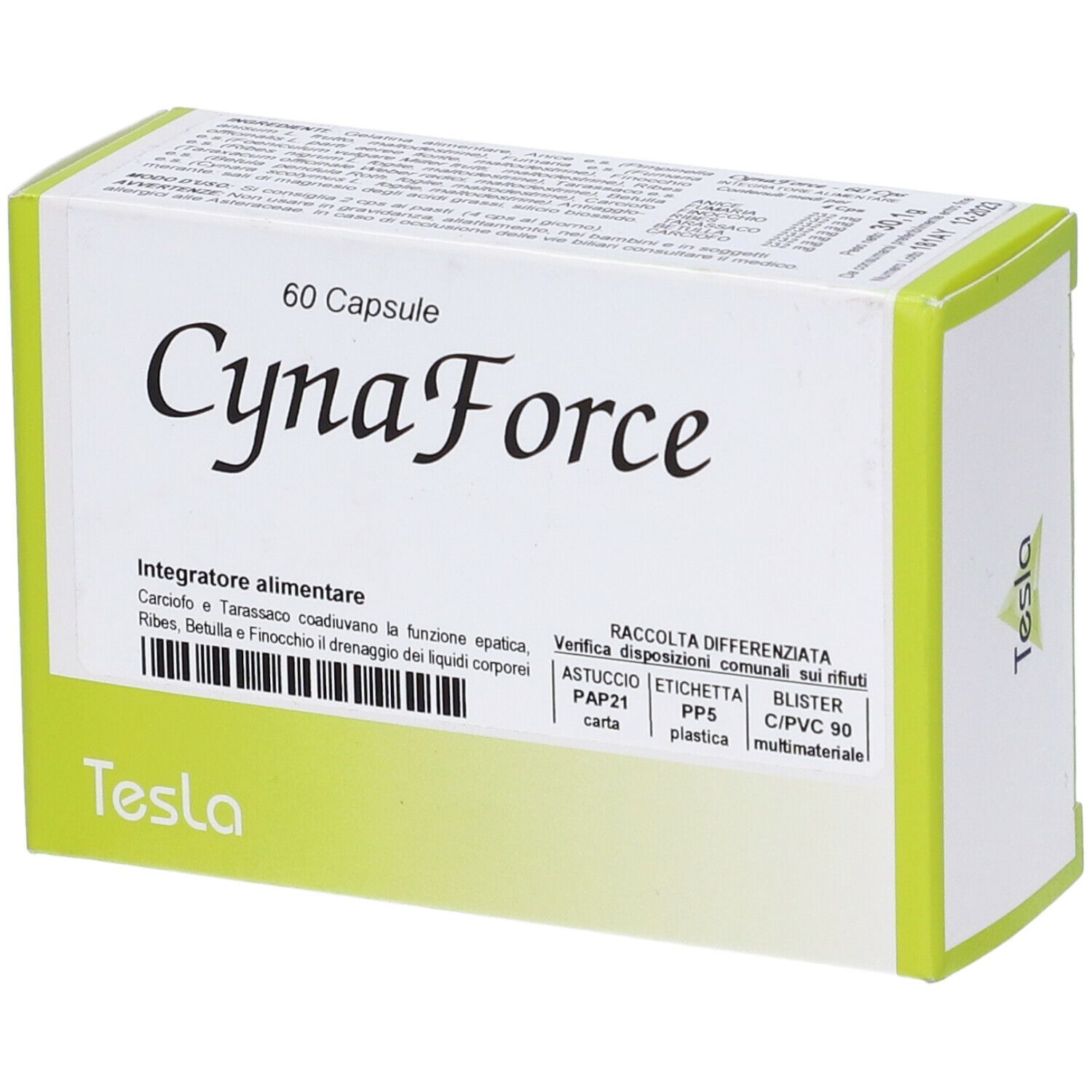 CynaForce 60 Capsule - Integratore per Digestione e Fegato