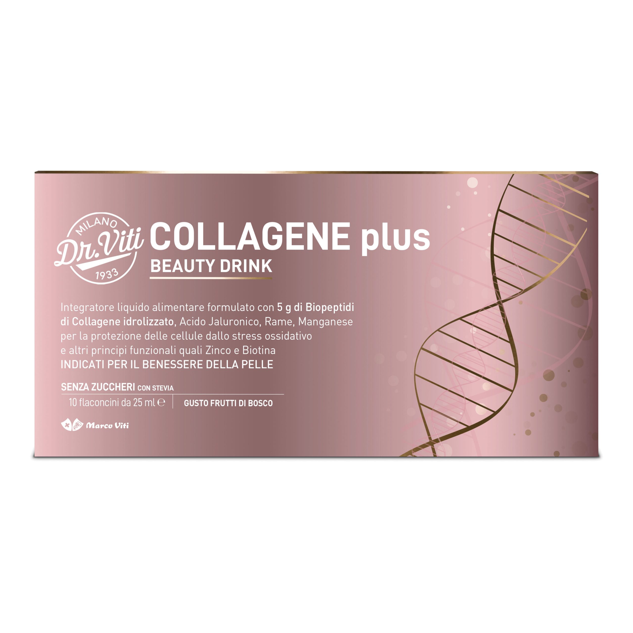 Collagene Plus Beauty Drink Dr. Viti 250 ml - Integratore per Pelle