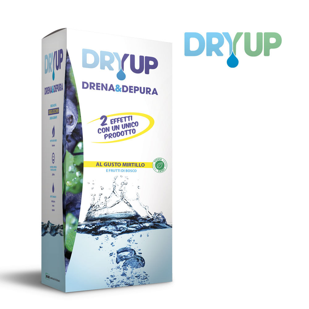 Dryup Mirtillo 300 ml - Integratore Drenante, Depurante e Dimagrante