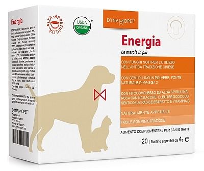 Energia Dynamopet 4 Grammi - 20 Bustine per Animali Sportivi