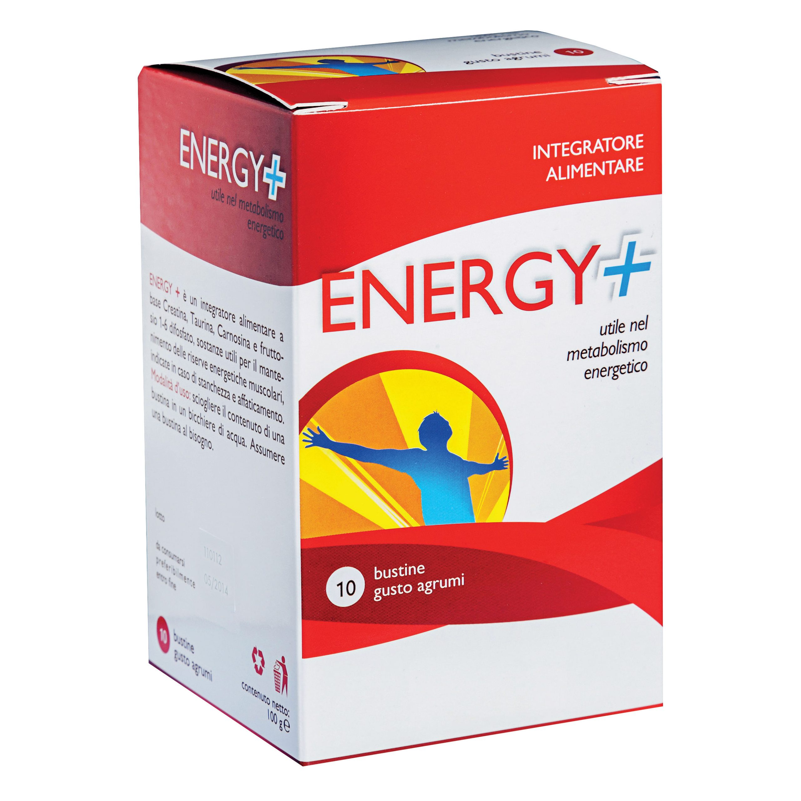 Energy+ Ricarica 20 Bustine - Energetico con Creatina e Arginina