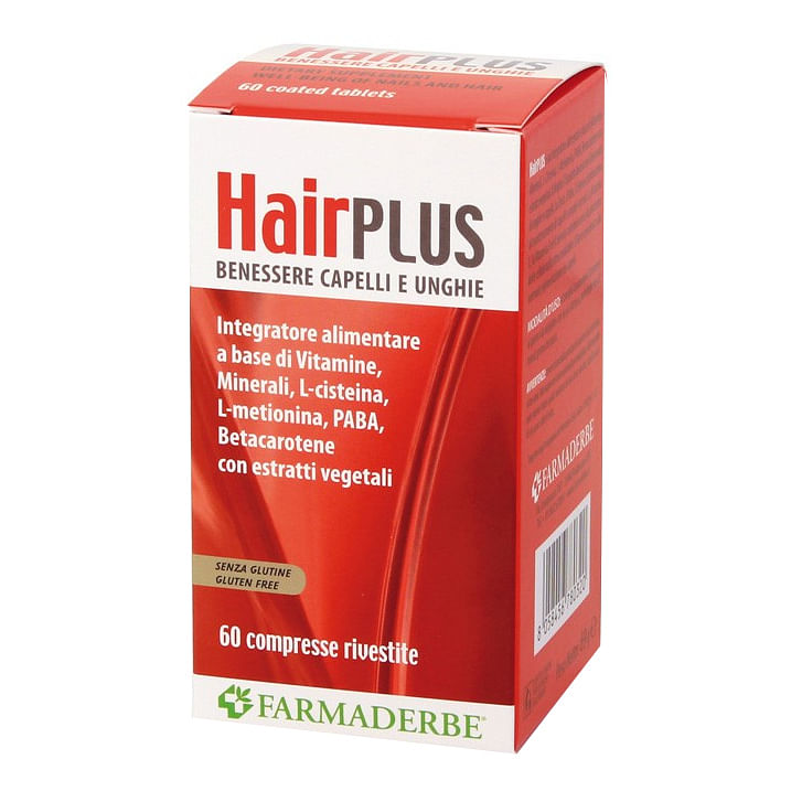 Hair Plus Farmaderbe 60 Compresse - Integratore per Benessere dei Capelli