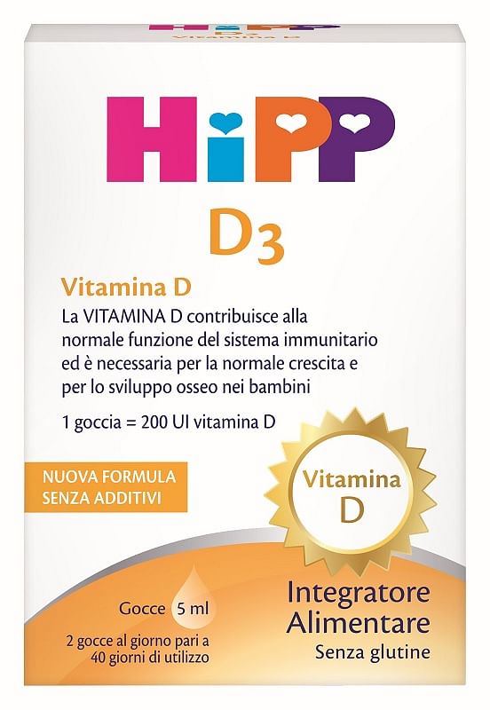 Hipp D3 5 ml - Gocce di Vitamina D per Bambini e Neonati