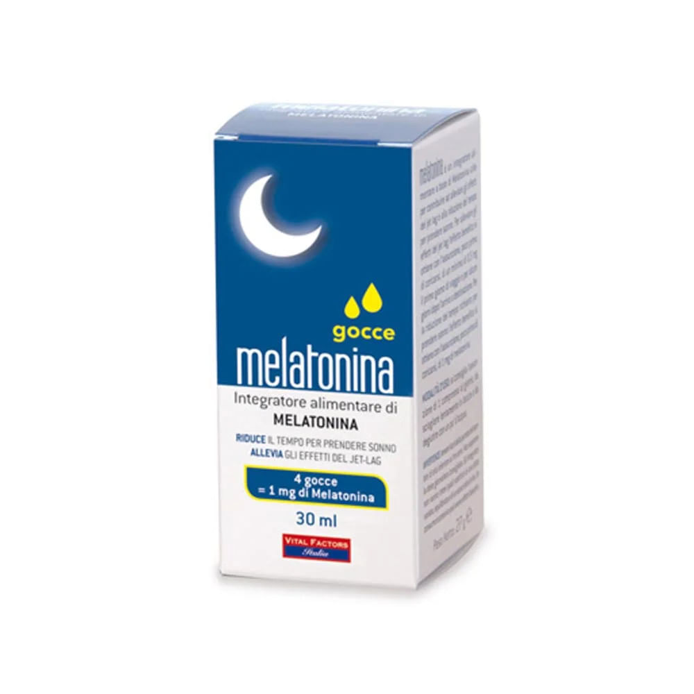 Melatonina Vital Factors - Gocce di Melatonina per Dormire 30 ml