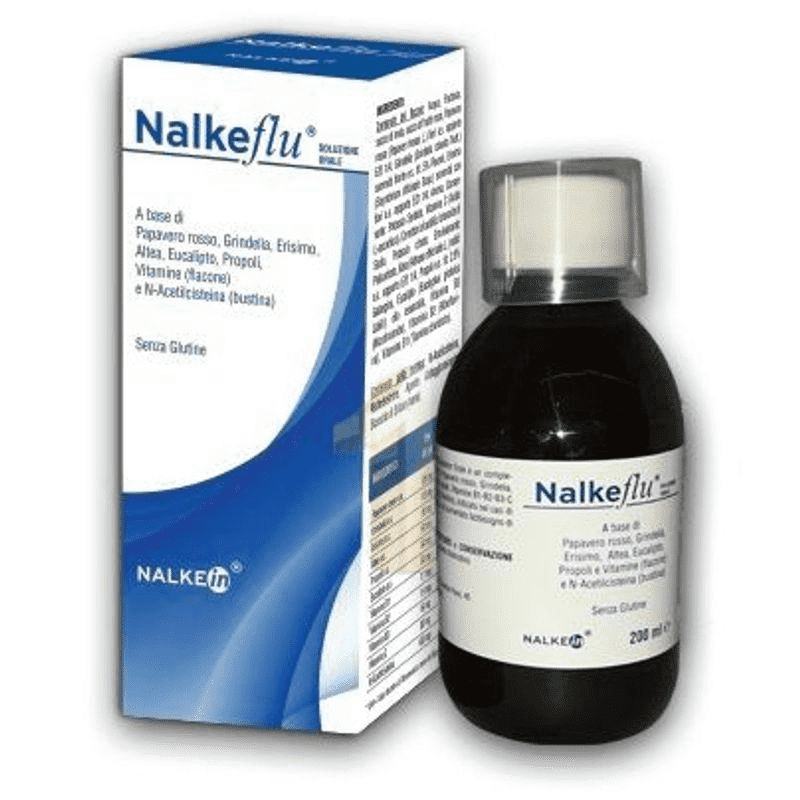 Nalkeflu Sciroppo di Vitamine per Raffreddore 200 ml + 1 Bustina