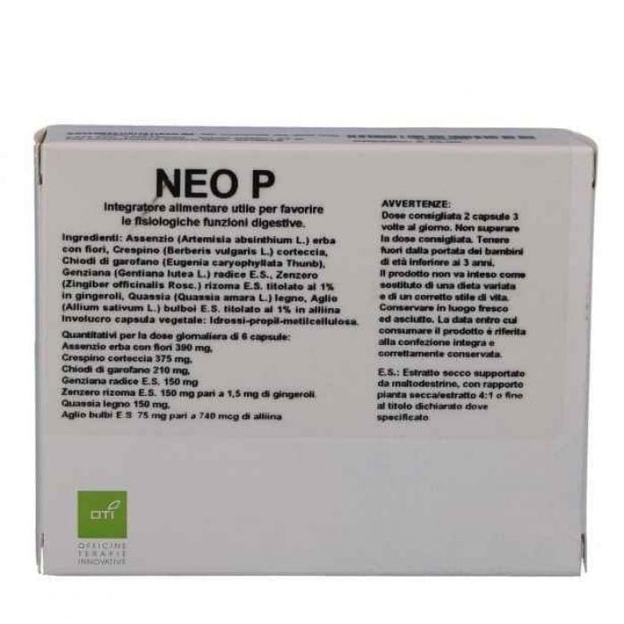 Neo P OTI 60 Capsule - Integratore per Sistema Gastrointestinale