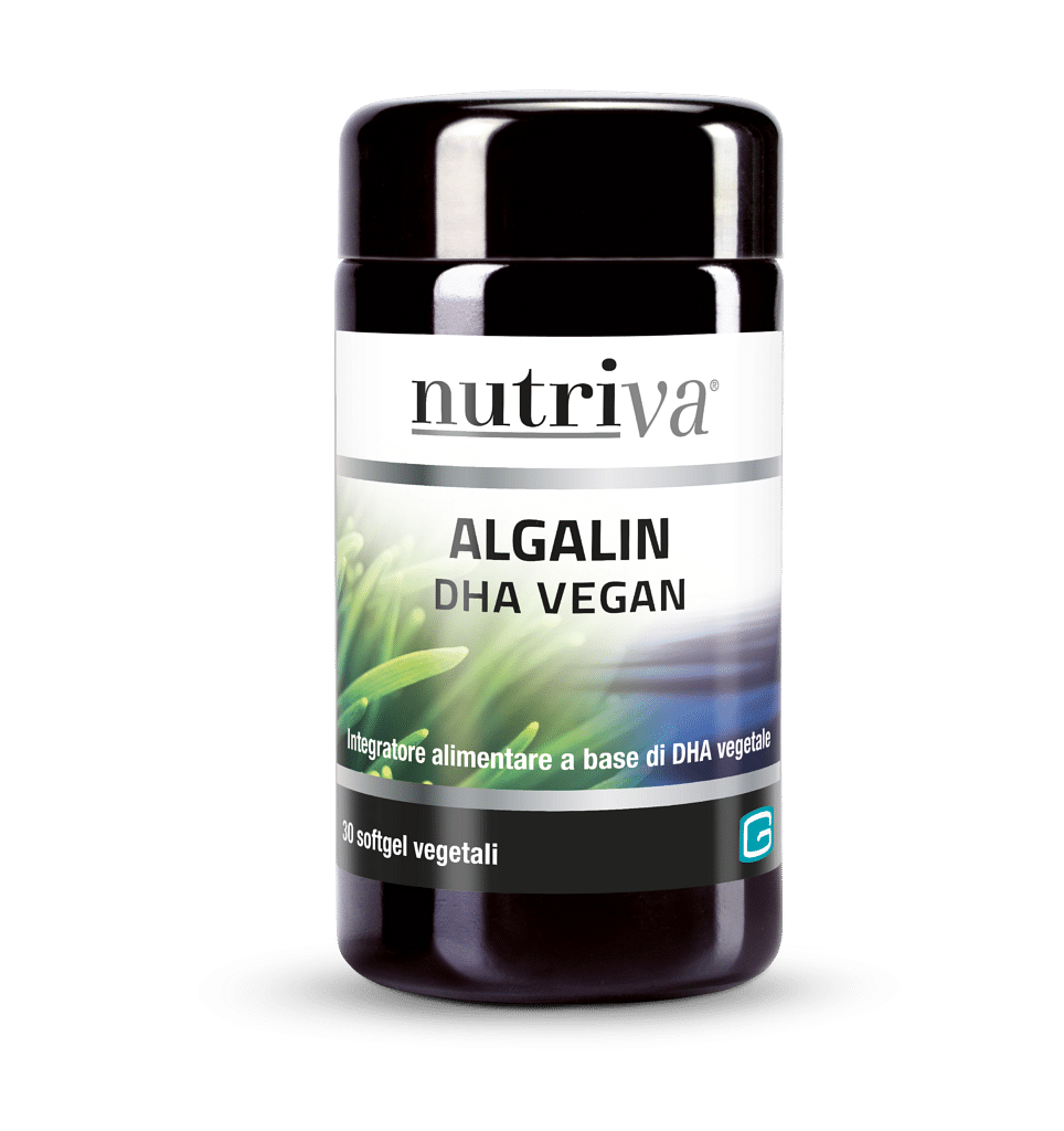 Algalin Dha Vegan Nutriva 30 Softgel - Integratore per Funzione Cerebrale e Visiva