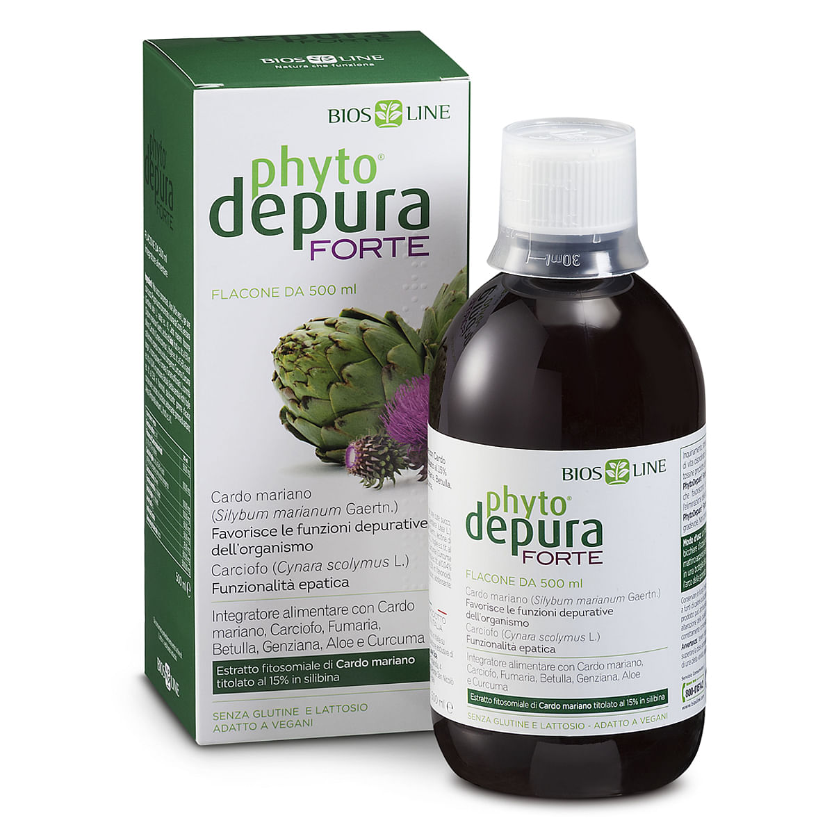 Phytodepura Forte Sciroppo Bios Line 500 ml - Integratore per Fegato e Pelle