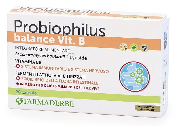 Probiophilus Balance Vit B 20 Capsule - Fermenti Lattici + Vitamina B