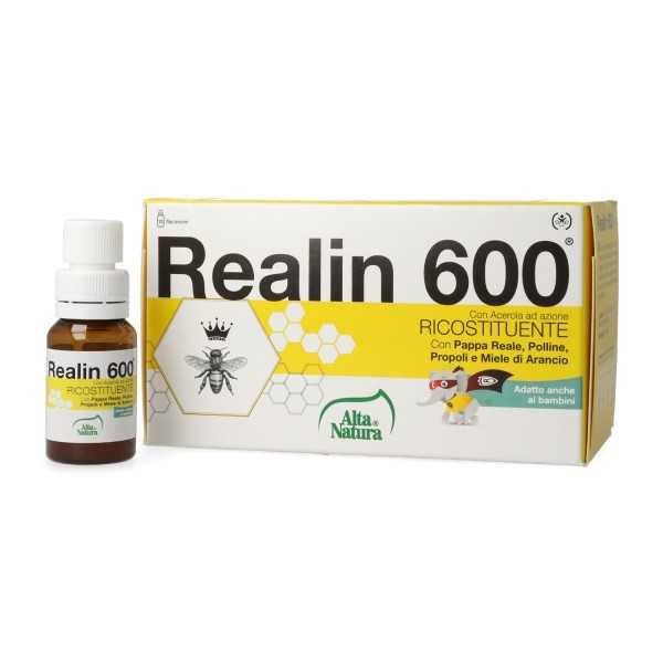 Realin 600 10 Flaconcini - Integratore con Pappa Reale e Propoli