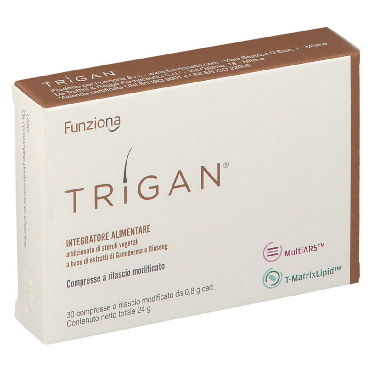 Trigan Plus 30 Compresse - Integratore per l'Indebolimento del Capello